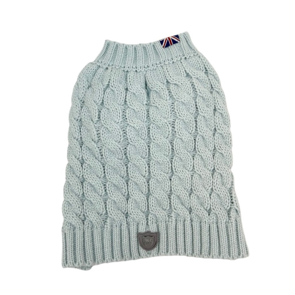 SYDNEY & Co. LONDON Turtleneck Cable Knit Dog Sweater